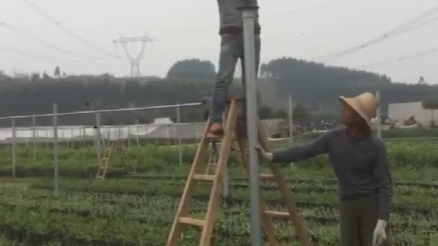 围栏打桩机工作视频实拍视频封面