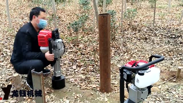 便携式汽油打桩机工作视频实拍视频封面